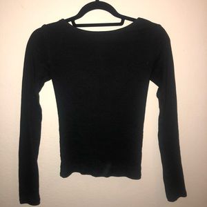 Long sleeve, low back top